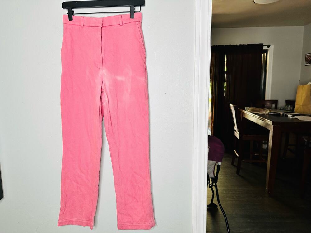 THEBE MAGUGU Pink Straight Leg Trousers Pants Size Medium